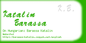 katalin barassa business card